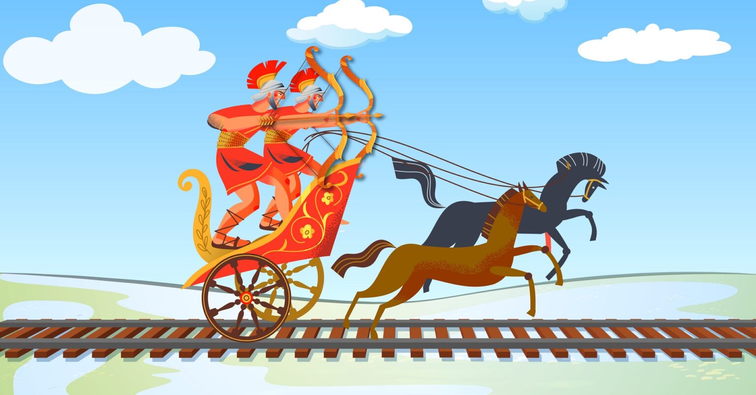 Kích thước đường ray xe lửa tại Mỹ được cho là có xuất xứ từ các cỗ xe chiến tranh của đế quốc La Mã