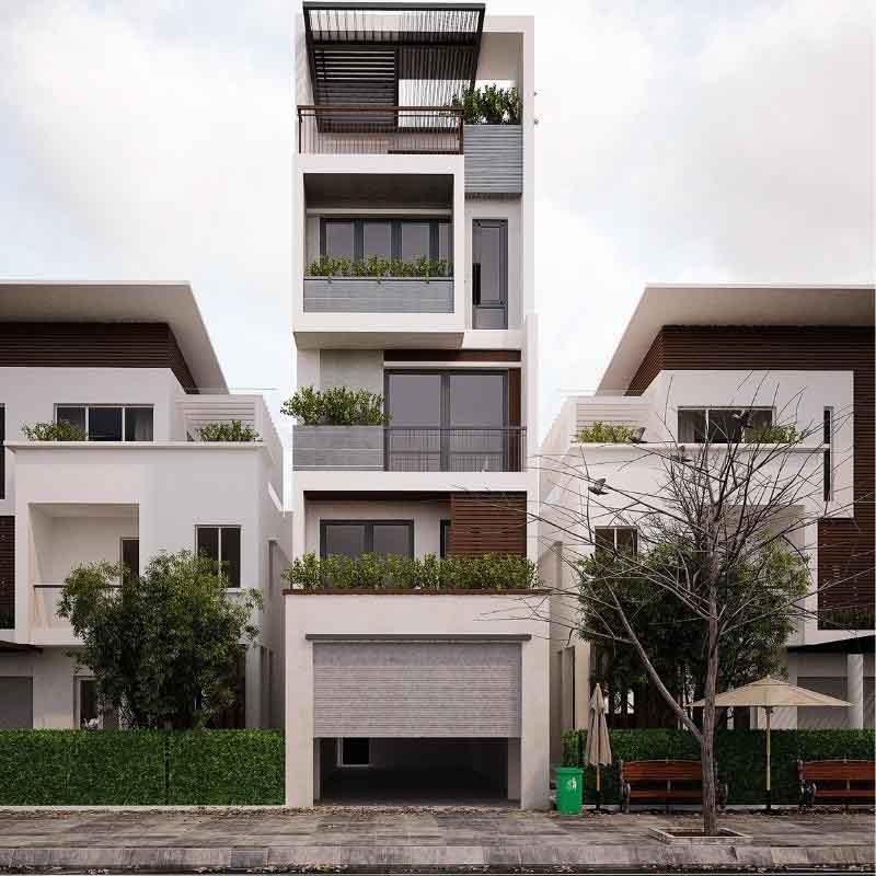 Mẫu thiết kế nhà 5x14m 4 tầng 1 tum độc đáo, mới lạ