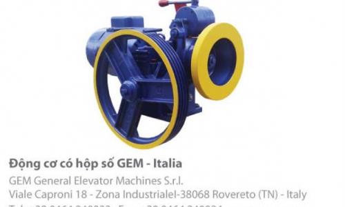 Động cơ thang máy GEM có hộp số Italia