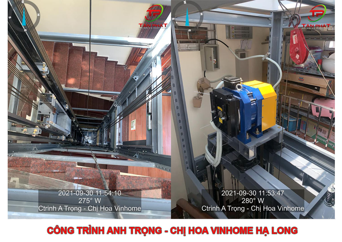 Lắp đặt thang máy công trình Anh Trọng - Chị Hoa Vinhome Hạ Long