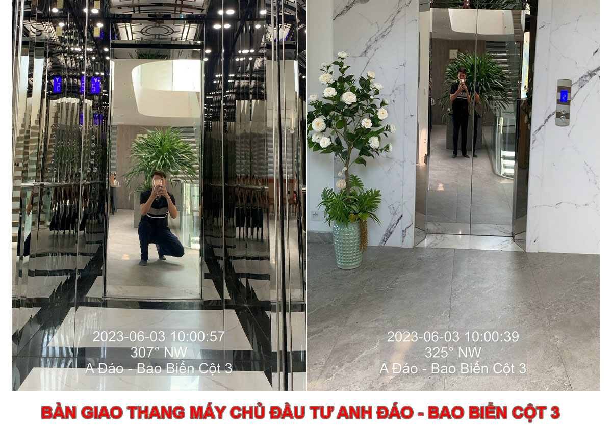 Bàn Giao Đưa Thang Máy Vào Sử Dụng Gia Đình Anh Đáo - Bao Biển Cột 3