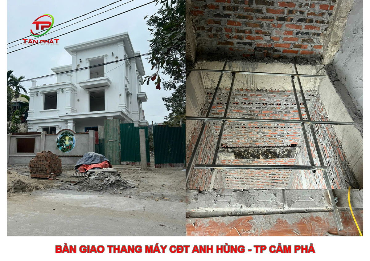 Chuyển Thang Máy Về Lắp Đặt Công Trình A Hùng - Tp Cẩm Phả
