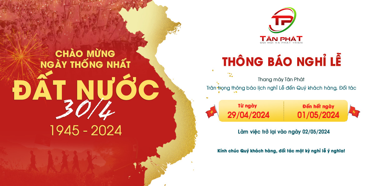 THÔNG BÁO LỊCH NGHỈ LỄ 30/4 VÀ 1/5