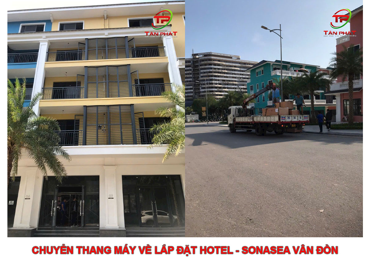 Chuyển Thang Máy Về Lắp Đặt Công Trình Hotel Chị Xuân - Dự án Sonasea Vân Đồn
