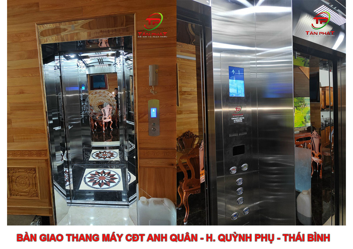 Bàn giao thang máy Chủ đầu tư A Quân - H. Quỳnh Phụ - Thái Bình