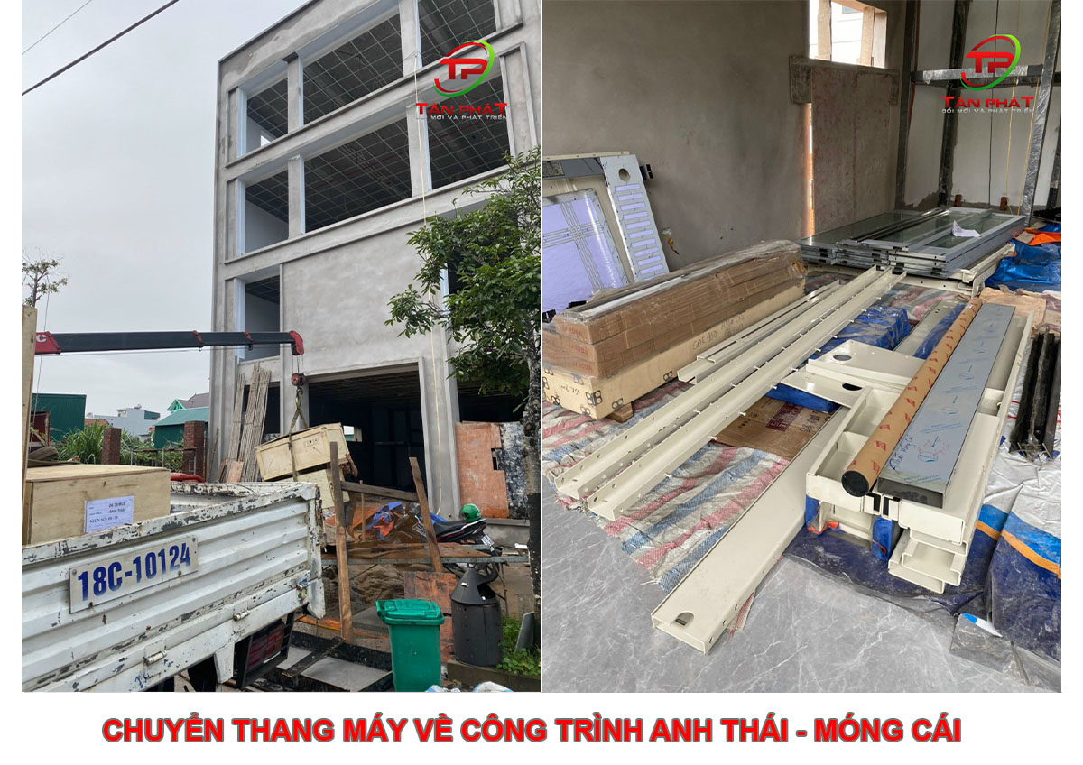 Chuyển Thang Máy Về Lắp Đặt Công Trình Anh Thái - Móng Cái